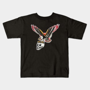 Chest Eagle and Skull Tattoo Design Kids T-Shirt